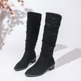 thumbnail image 5 of Boots for Women,Autumn Winter Pointed Toe Mid Calf Boots Casual Comfortable Warm Stylish On Footwear For Daily Outings,Knee High Boots Women,Black9, 5 of 8