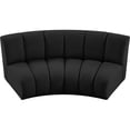 thumbnail image 6 of Maklaine Contemporary Black Boucle Fabric 2pc. Modular Sectional, 6 of 11