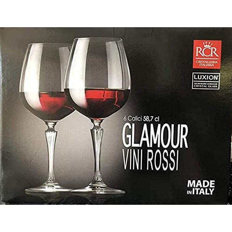 RCR Cristalleria Italiana Aria Collection 6 Piece Crystal Wine Glass Set (Glamour Gran Cuvee (25.8 oz)), Size: One size, Clear