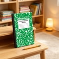 thumbnail image 5 of Writing Journal,Composition Notebook,Wide Ruled,A5 Notebook Paper,Sewn Notebook,A5 Notebook,Marble Colors Notebook,Green A5 Stitched Notebook With 30 Sheets (60 Pages) And 12 Sharpened Wooden Pencils, 5 of 9