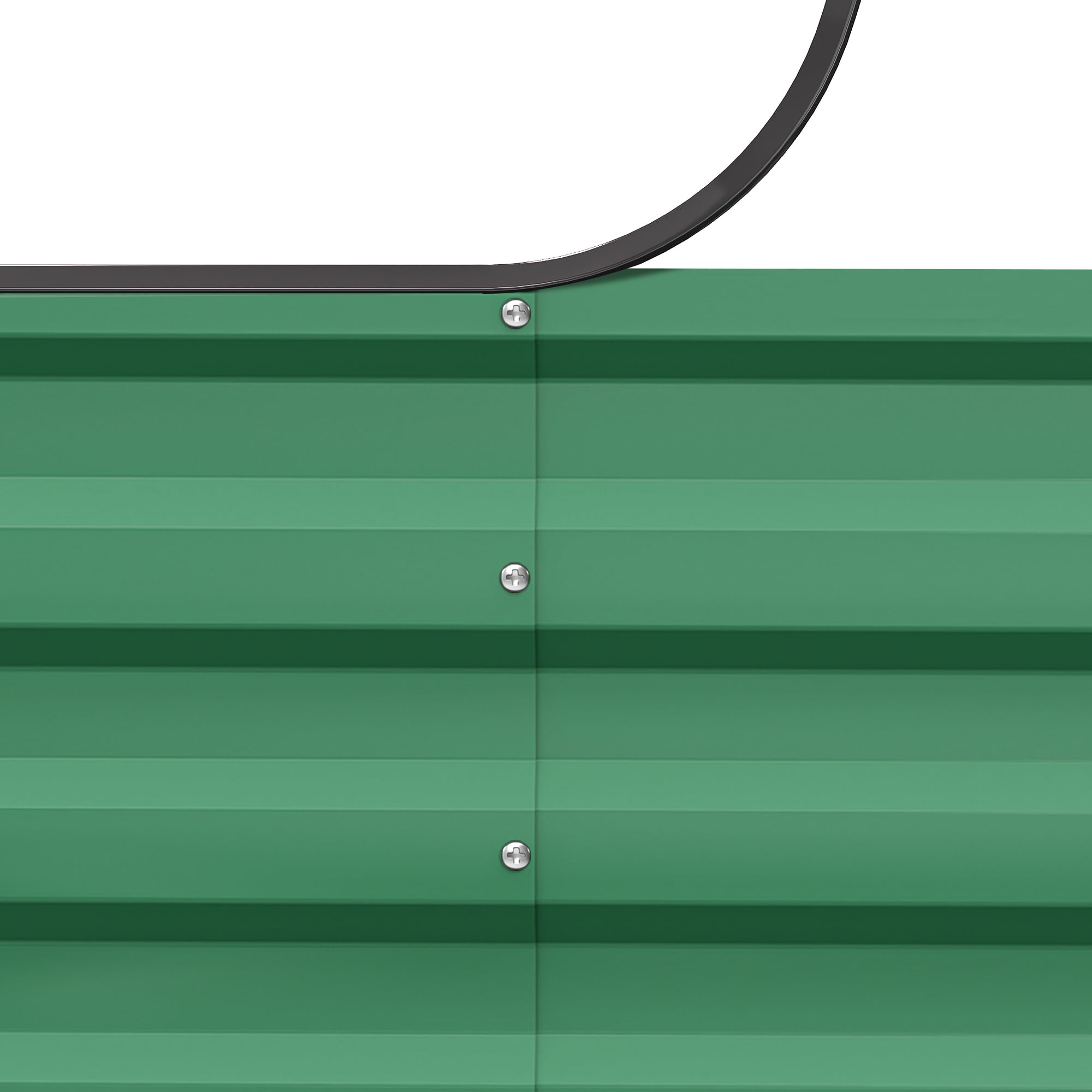 Dextrus 8x4x2Ft Large Raised Garden Bed Kit, Galvanized Metal Planters w/ Accessories & Gloves, 2Pcs, Green