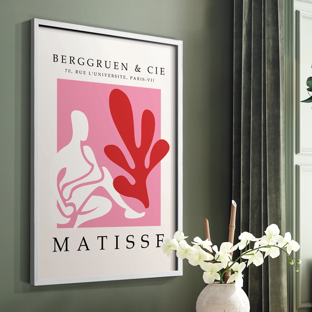 Matisse CXXIV Framed Print in White Solid Wood 8 x 10 Framed Print