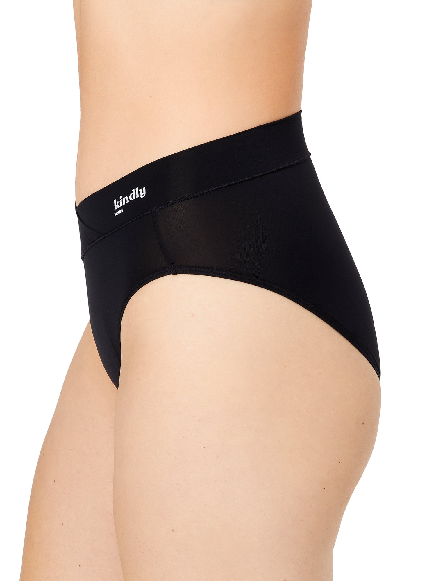 Kindly Yours Women's So Comfy Crossover Waist High Cut Panties, 2-Pack