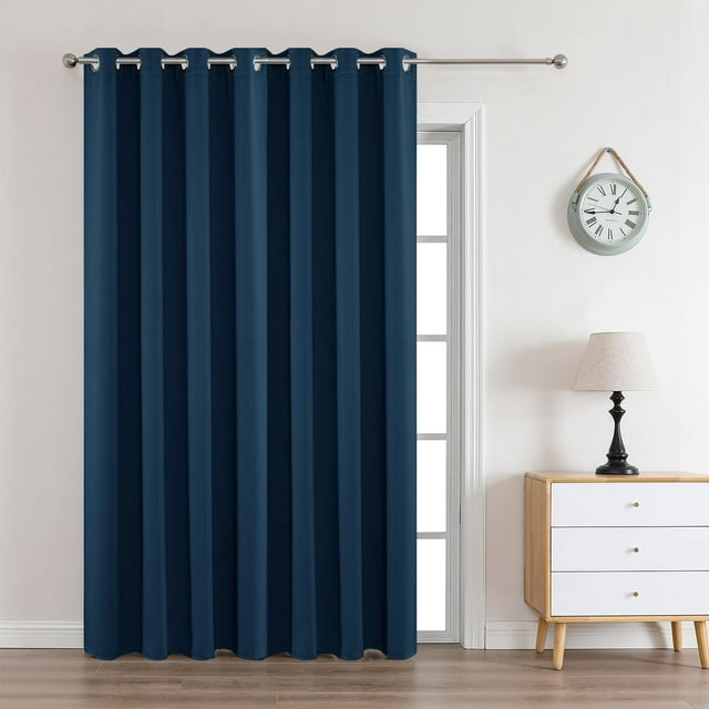 Cortinas opacas Joydeco con aislamiento térmico, color azul marino, 230 cm