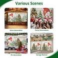 thumbnail image 5 of Fsddascl 7 x 16 Ft Christmas Garage Door Cover, Retro Snowman Christmas Large Garage Door Banner, Vintage Xmas Tree Snowflake Hanging Garage Mural Background for Indoor Outdoor Xmas Party Supplies, 5 of 9