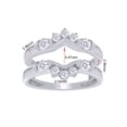 thumbnail image 3 of Round Cut White Cubic Zirconia Solitaire Enhancer Guard Ring in 10k White Gold Ring Size - 5.5, 3 of 3