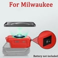 thumbnail image 1 of Teléfono Inalámbrico Charger para Milwaukee Batería de 18V Li-ion Adaptador USB con Puerto de Carga Type-C Portátil Power Bank, 1 of 8