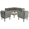 thumbnail image 3 of UWR-Nite Patio Dining Table Set, Outdoor Furniture PE Rattan Wicker Conversation Set, All-Weather Sectional Sofa Set with Table & Soft Cushions, 3 of 7