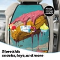 thumbnail image 3 of Kdxio Melting Banana Fantasy Print 2 Pack Car Kick Mat Seat Cover Back Protector Mat with Pockets for Organizer Backseat Protector and Storage Anti Kick Pad for Vehicles, 3 of 6