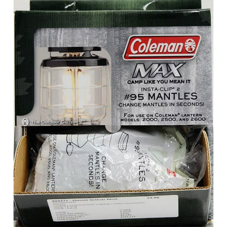 Coleman Mantle Tube #95 Lantern Lamp Fuel, Insta-Clip Tab Coleman Mantle Tube #95 Lantern Lamp Fuel, Insta-Clip Tab