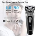 thumbnail image 2 of Enchen Blackstone Men Electric Shaver Razor 3D Floating Blade Washable Usb Rechargeable Shaving Beard Machine Black, 2 of 5