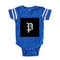 thumbnail image 1 of CafePress - Gothic Initial P - Cute Infant Baby Football Bodysuit, 1 of 1