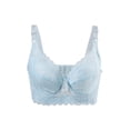 thumbnail image 1 of INSPIRE CHIC Women Full Cup Bras Breathable Comfort Floral Lace Full Coverage Non Padded Underwired Bra 46/105 Fit 44B/C Light Blue, 1 of 6