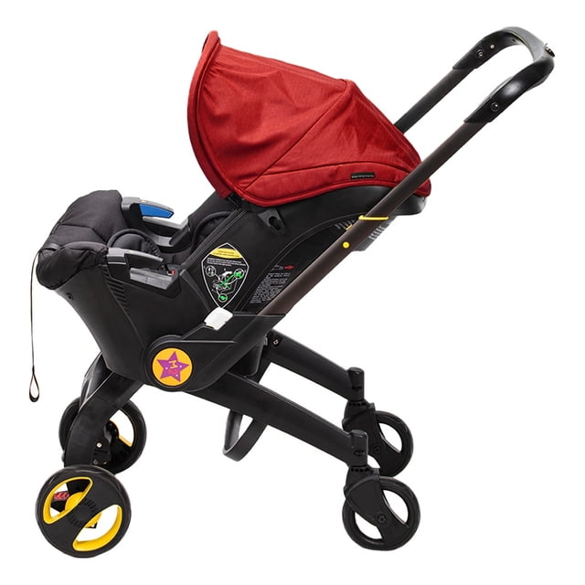 Carriola Convertible 2 en 1 Con Autoasiento Para Paseo Color Rojo