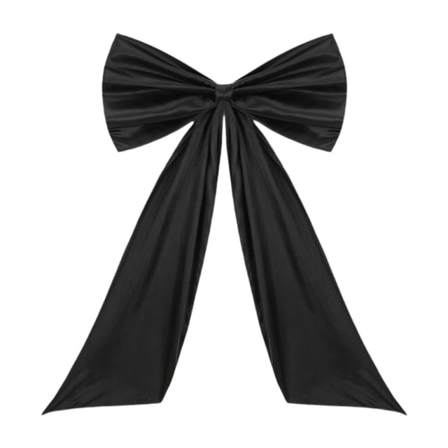 Lazo grande para decoración de fondo, adorno para el hogar, regalo para niña y mujer Negro