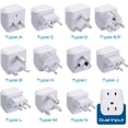 thumbnail image 6 of Ceptics World Travel Adapter Set - 2 in 1 USA to Europe, Asia, Africa, India, Japan, Australia, Brazil, China, Israel and more - 11 Pack - Safe Grounded - Works with Cell phones, Laptops, Chargers, 6 of 10