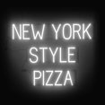 thumbnail image 1 of SpellBrite NEW YORK STYLE PIZZA LED Sign for Business. 32.2" x 23.8" White NEW YORK STYLE PIZZA Sign Has Neon Sign Look With Energy Efficient LED Light Source. Visible from 500+ Feet, 8 Animations., 1 of 4