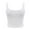 White, variant on White Women Undershirt, Sleeveless Womens Summer Tops, Polyester Summer Tank Tops for Women, Women's Strappy Tank O Neck Double Layer Workout Fitness Casual Crop Tops