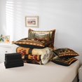 thumbnail image 6 of Manfei Wild Bear Plaid 7-Piece King Bedding,Vintage Wooded Pine King Bed in a Bag,Brown,Black Reversible, 6 of 7