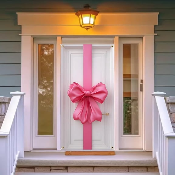 Valentine's Day Door Cover Decoration, 35x71 Inch Holiday Banner Party Decor - Hanging Backdrop for Indoor and Outdoor Valentine's Day Home Door Banner Party Supplies (Lover's Roses)