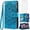 Blue, variant on Asuwish Compatible with Motorola Moto G 5G 2025 Wallet Phone Case and Tempered Glass Screen Protector Flower Faux Leather Flip Credit Card Holder Stand Zipper Cell Cover for G5G 5 G G5 Women Pink
