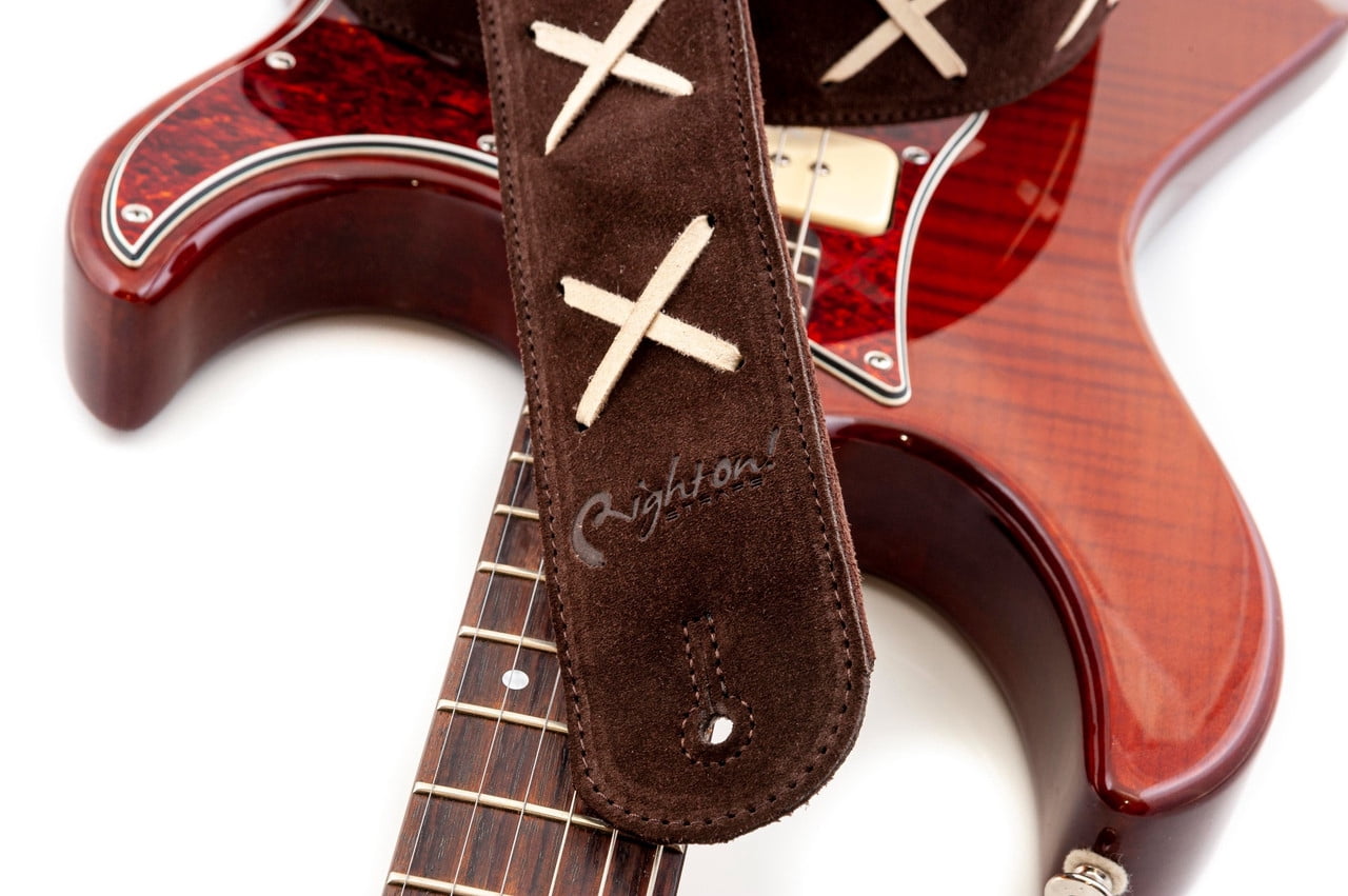 RightOn! Straps Legend D. Gilmour Inspired Guitar Strap - Brown
