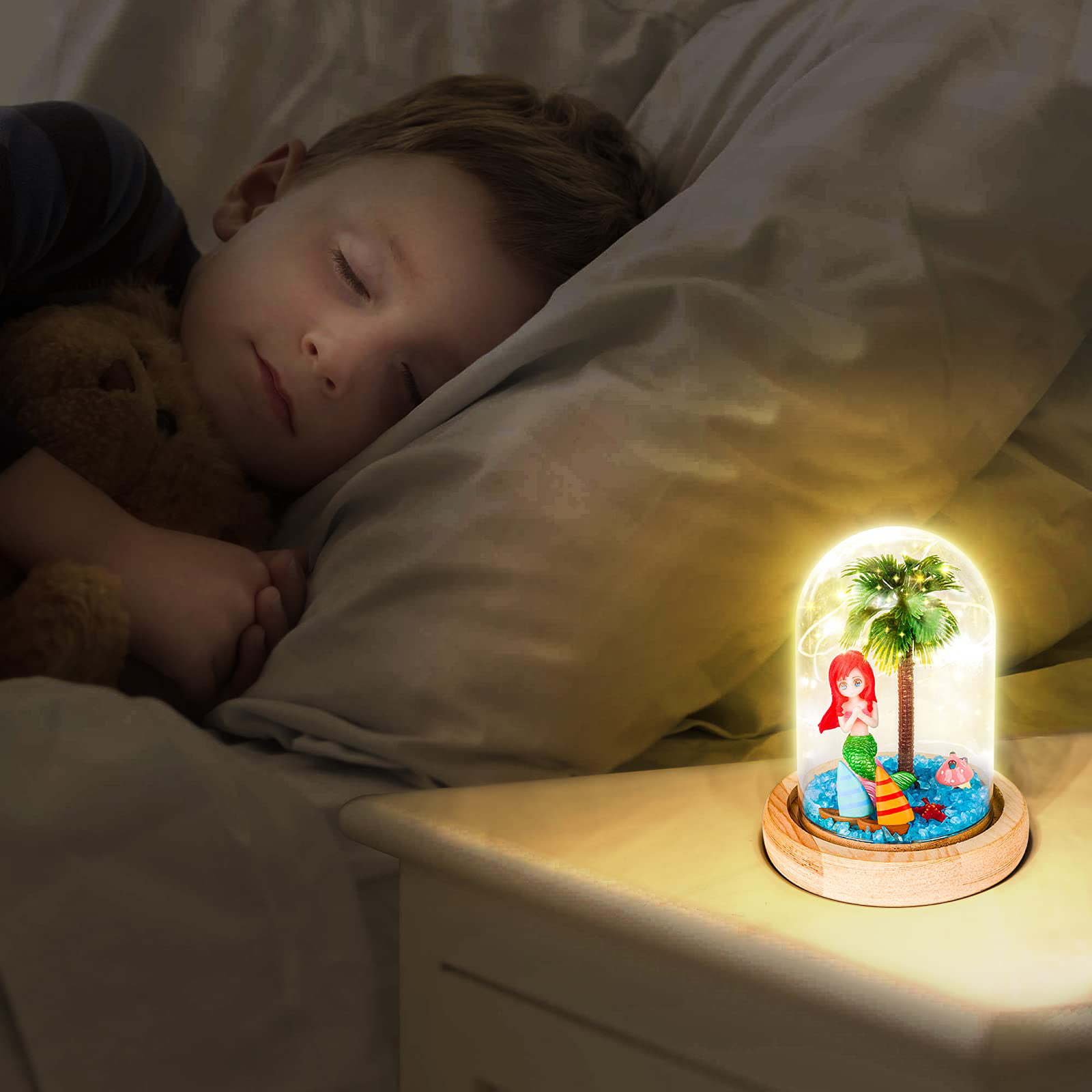 Atopdream Crafts Kit for Kids Ages 6-8, Night Light for Kids, Dinosaur Toys for 4 5 6 7 8-10-12 Years Old Boys, Night Light Art Craft Christmas Birthday Gifts