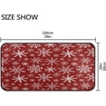 thumbnail image 3 of GZHJMY Red Snowflake Kitchen Rug,Christmas Antiskid Mat for Porch Floor Long Door Mat, Non-Slip Bedroom Bedside Mats - 39x20in Carpet Runner, 3 of 6