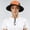 A-Orange7, variant on Unisex Bucket Wide Brim Chin Strap Color Block Summer Sun Hat Breathable Outdoor Activities Headwear