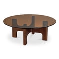 thumbnail image 2 of Moe's Home Collection LUKE Glass Coffee Table Brown Color, 2 of 5