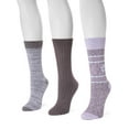 thumbnail image 2 of MUK LUKS® Women's 3 Pair Pack Boot Socks, 2 of 3