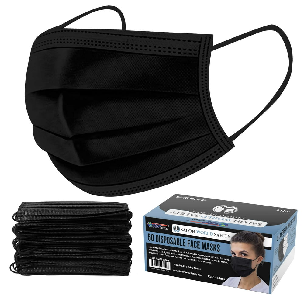 black disposable mask pack of 100