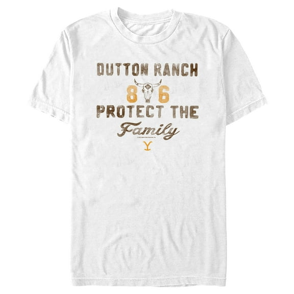 Men's Yellowstone Dutton Ranch 86 Protect the Family Graphic T-Shirt