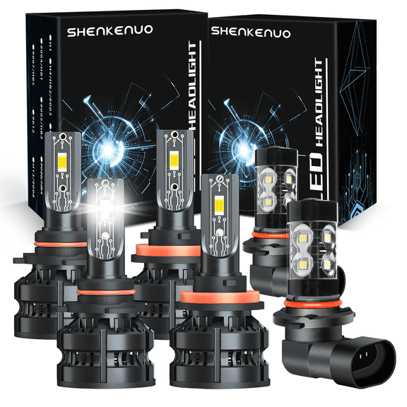 9005 High Beam   H11 Low Beam   9145 Fog Light For Dodge Ram 1500 2500 3500 2009-2017 LED Headlight Bulbs 6pcs