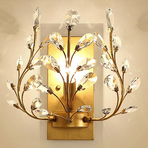 Modern Crystal LED Wall Lamp Sconce Light Bedside Hallway Lighting Fixture USA