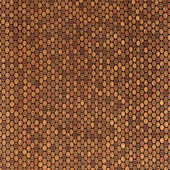 Ahgly Company Indoor Square Abstract Orange Modern Area Rugs, 3' Square