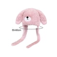 thumbnail image 7 of Milageto Women Winter Hat with Ear Flaps Plush Hat Windproof Furry Bear Hat with Ears Pink, 7 of 7