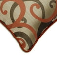 thumbnail image 2 of The HomeCentric Pillow Case Zip, Decorative Orange Pack of 2, 24x24 inch (60x60 cm) Throw Pillows For Couch, Jacquard Scrolls Cushion Cover, Abstract Contemporary Style - Scrolling All The Way Rust, 2 of 4