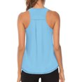 thumbnail image 4 of cocolona Womens Solid Workout Tank Tops Athletic Sports Running Yoga Tank Tops Summer Casual Loose Crew Neck T-shirt Blouse M, 4 of 8