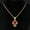 Gold, variant on HOOUN Full Diamond Cross Pendant Punk Fried Dough Twists Chain Necklace Accessories-Gold-Blue