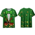 thumbnail image 6 of LEKWK St Patricks Day Tops for Women Neon Suit Lights Print Graphic Tees Crew Neck Party Tops 3D Coin Pattern Festival Wear, 6 of 7