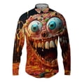 thumbnail image 4 of Camisas de manga larga con estampado 3D de pizza para hombre, camisas de hip-hop de calle de primavera y otoño, blusas góticas casuales de moda para hombre Y2k, 4 of 5