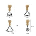 thumbnail image 2 of 5pcs Ravioli Cutter with Roller Wheel, Wooden Handle and Fluted Edge, Aluminum Ravioli Stamp Cutter for Pasta, Dumplings Lasagna, 2 of 9