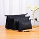 thumbnail image 2 of 3Pcs Makeup Bag Set for Women Travel Cosmetic Organizer Bag Large Zipper Pouch Toiletry Bag for Girls (3Size, Black), 2 of 2