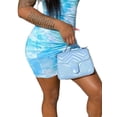 thumbnail image 4 of DYMADE Women Plus Size Sexy Bodycon Tie Dye Print Gradient Dress, 4 of 4