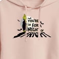 thumbnail image 3 of The Grinch - You're In For A Night Of Fright - Juniors Cropped Pullover Hoodie, 3 of 5