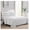 White base with black geometric pattern, variant on Ultra Soft Silky Deep Pocket Rich Printed Bedding Rayon Derived from Bamboo All Season 6 Pieces Sheet Set with 4 Pillowcases, Modern Black Marble Pattern King Size