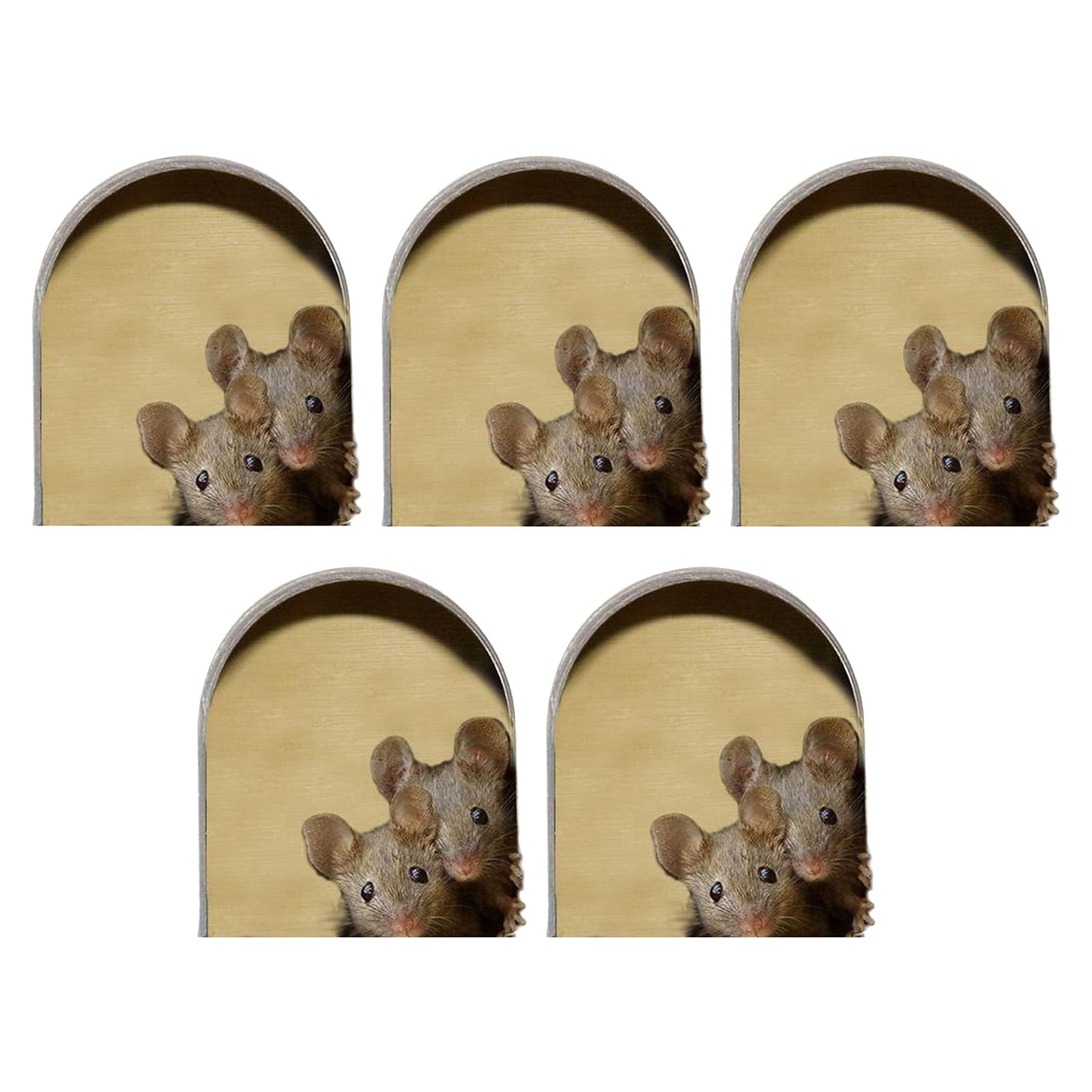 3D Cute Mouse Hole Decals Stickers For Home Door Stair Windows DIY Ornament 