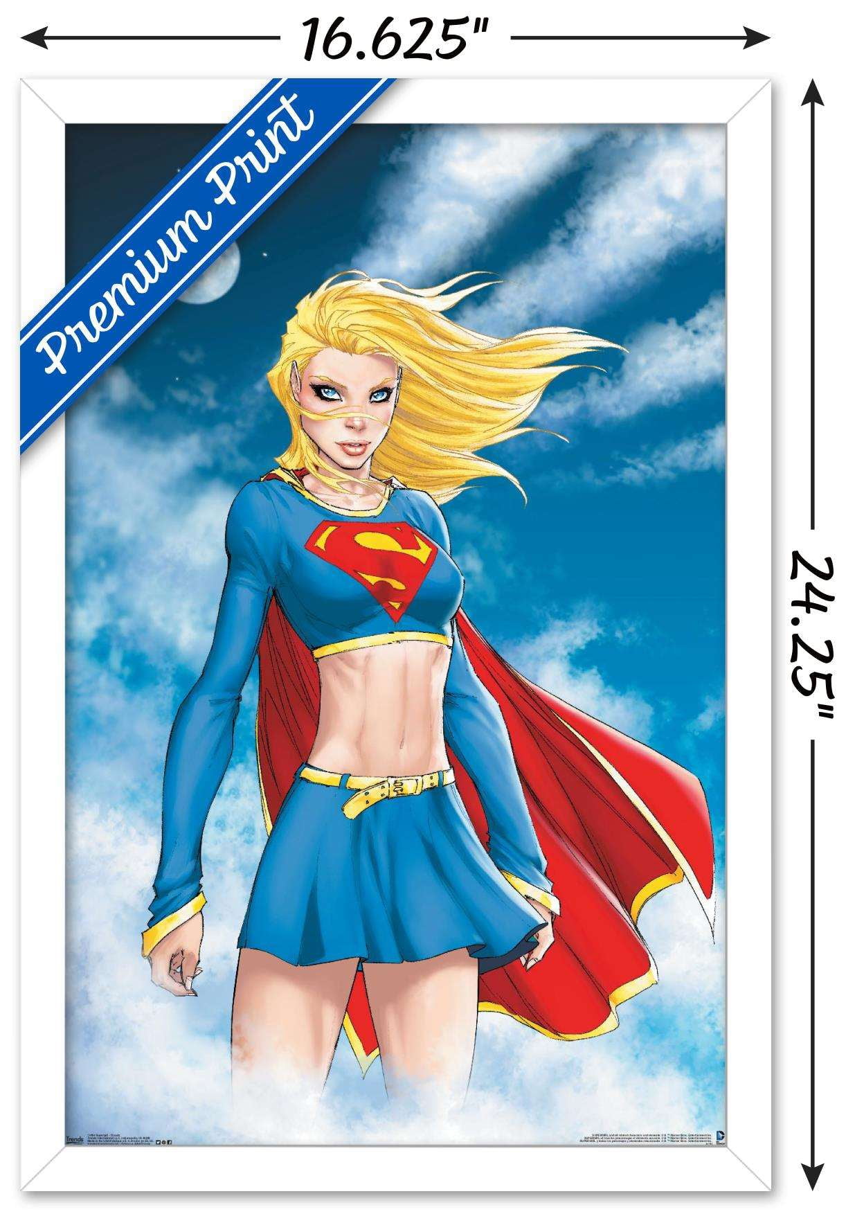 DC Comics - Supergirl - Clouds Wall Poster, 14.725" x 22.375", Framed
