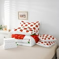 thumbnail image 6 of jejeloiu Cute Strawberry Twin Bedding Sets 7-Piece,Kawaii Fruit Bedding Comforter Set,Red White Sheet Sets For Children,Ultra Soft Home Decor Reversible, 6 of 8